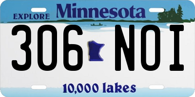 MN license plate 306NOI