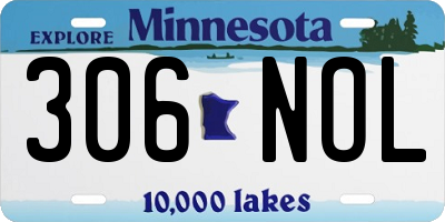 MN license plate 306NOL
