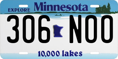 MN license plate 306NOO