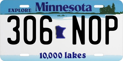 MN license plate 306NOP