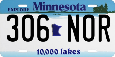 MN license plate 306NOR