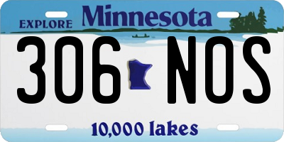 MN license plate 306NOS