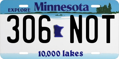 MN license plate 306NOT