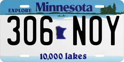 MN license plate 306NOY