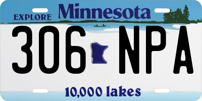 MN license plate 306NPA