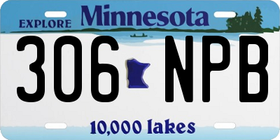 MN license plate 306NPB