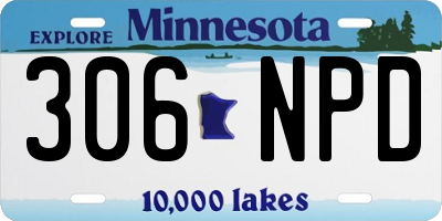 MN license plate 306NPD