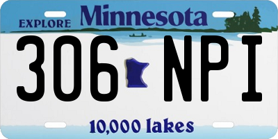 MN license plate 306NPI