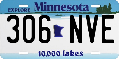 MN license plate 306NVE