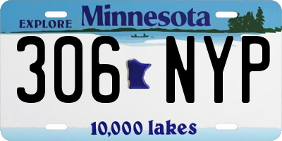 MN license plate 306NYP