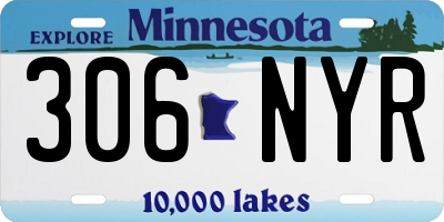 MN license plate 306NYR
