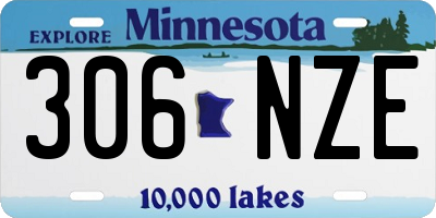 MN license plate 306NZE