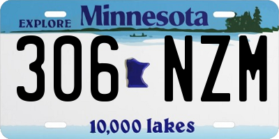 MN license plate 306NZM
