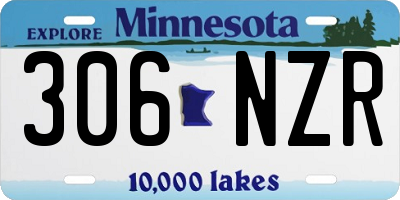 MN license plate 306NZR