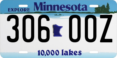 MN license plate 306OOZ