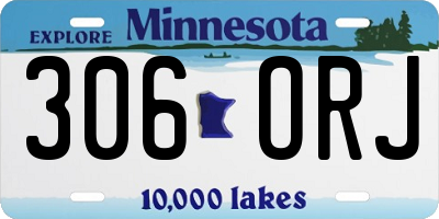 MN license plate 306ORJ