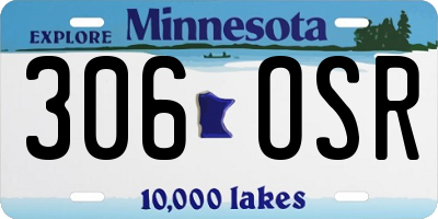 MN license plate 306OSR
