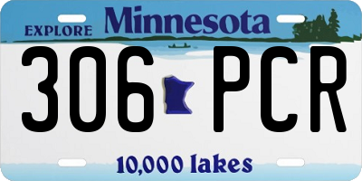 MN license plate 306PCR