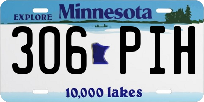 MN license plate 306PIH