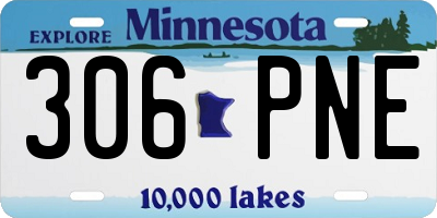 MN license plate 306PNE