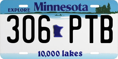 MN license plate 306PTB