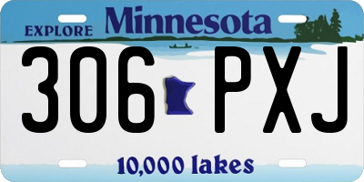 MN license plate 306PXJ