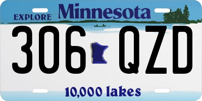 MN license plate 306QZD