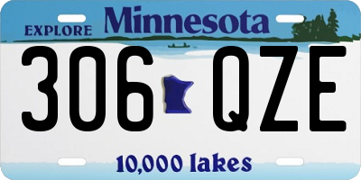 MN license plate 306QZE