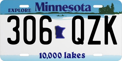 MN license plate 306QZK