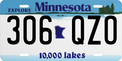 MN license plate 306QZO
