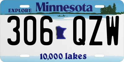MN license plate 306QZW