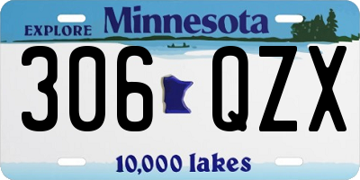 MN license plate 306QZX