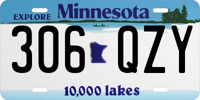 MN license plate 306QZY