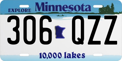 MN license plate 306QZZ
