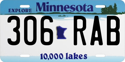 MN license plate 306RAB