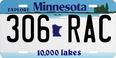 MN license plate 306RAC