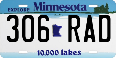 MN license plate 306RAD