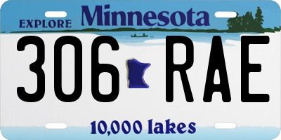 MN license plate 306RAE