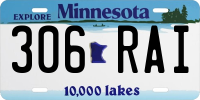 MN license plate 306RAI
