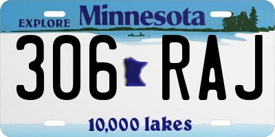 MN license plate 306RAJ