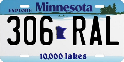 MN license plate 306RAL