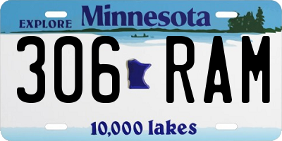 MN license plate 306RAM