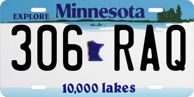 MN license plate 306RAQ