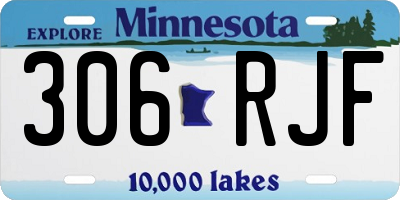 MN license plate 306RJF
