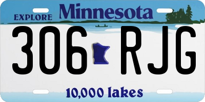 MN license plate 306RJG