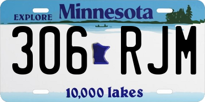 MN license plate 306RJM