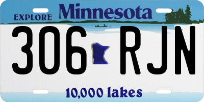 MN license plate 306RJN