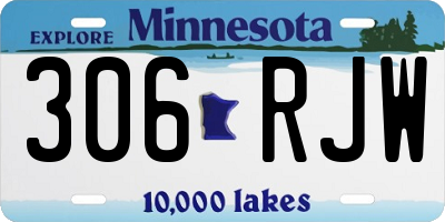MN license plate 306RJW