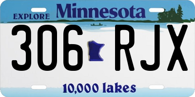 MN license plate 306RJX