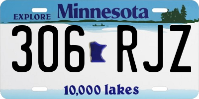 MN license plate 306RJZ